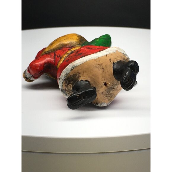 Vintage Old World Santa Claus Ornament Christmas Holding Bell Tree Holiday Decor - Picture 6 of 9